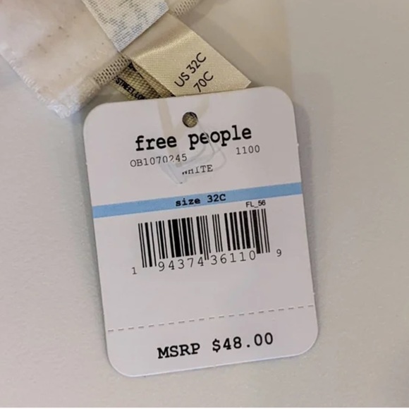 Free People Veronica Underwire Bra White 32C - Picture 11 of 12